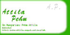 attila pehm business card